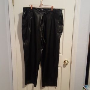 Black Pleather pants.
